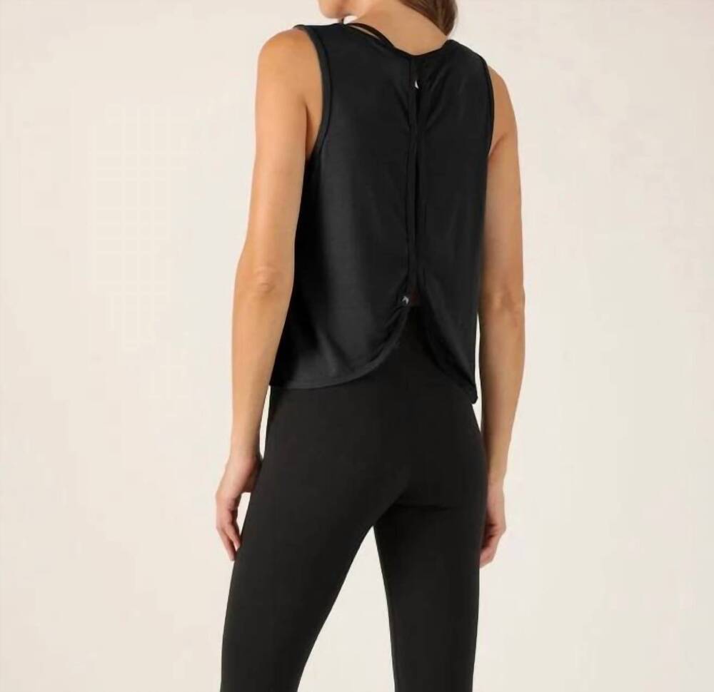 NEW GLYDER cut loose tank top in black